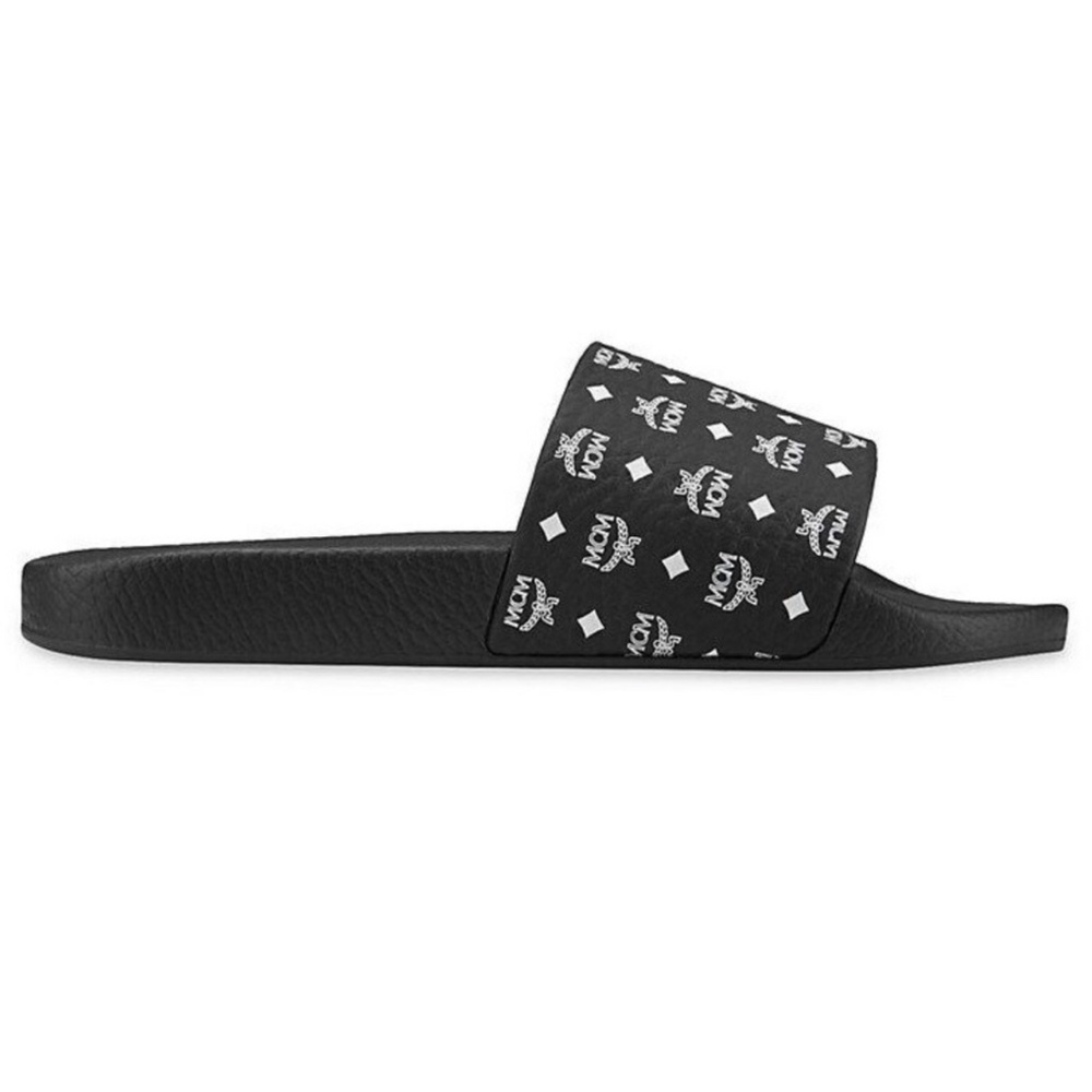 MCM UNISEX Monogram Pool Slides - Picture 2 of 8